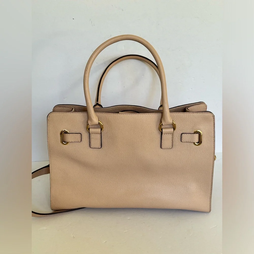 MICHAEL KORS HAMILTON Leather Pink Chain Satchel Crossbody Handbag